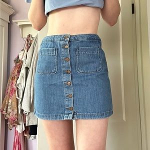 Zara denim mini skirt